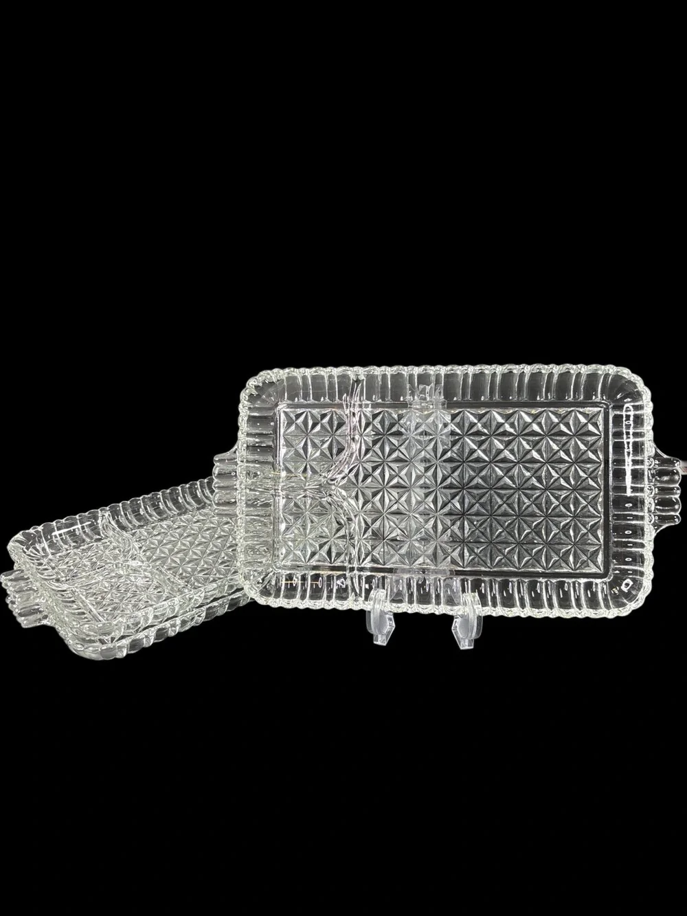 Anchor Hocking Serva Snack tray- Set of 3